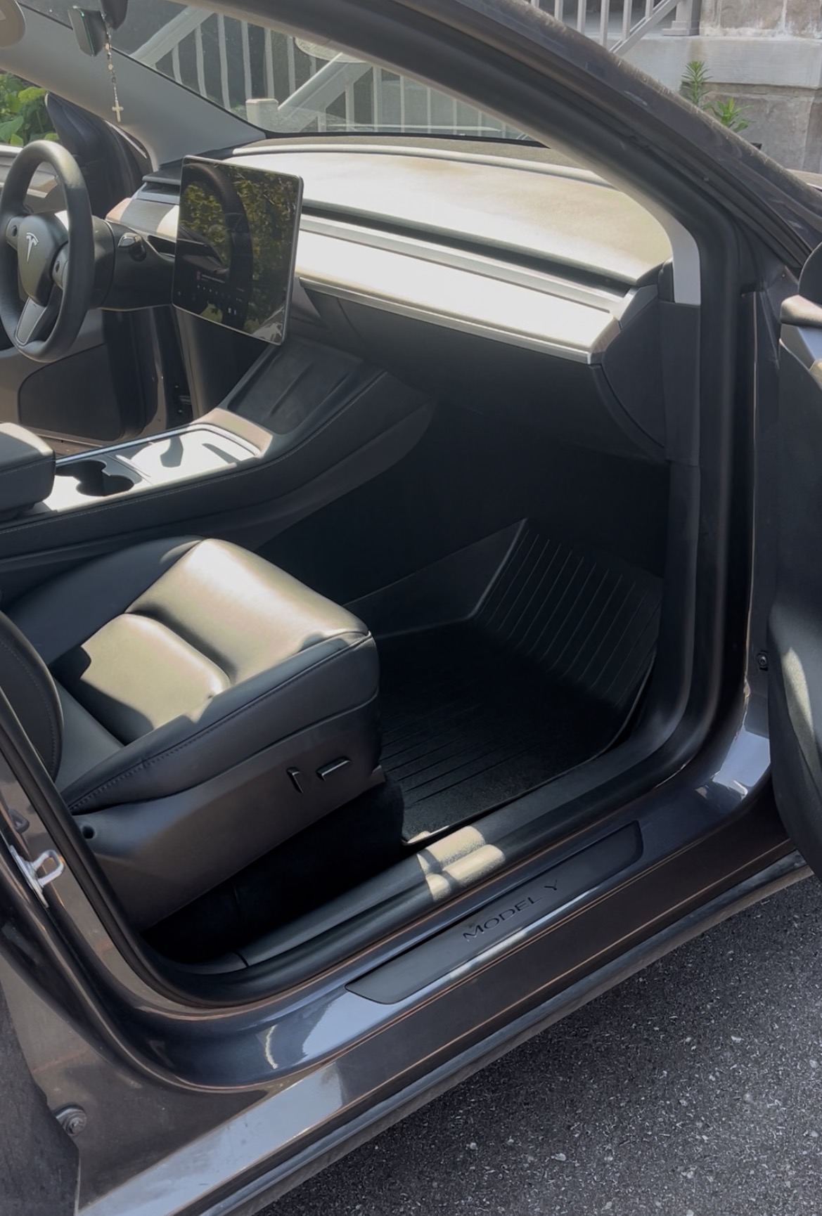 Tesla Model Y Footwell after detailing